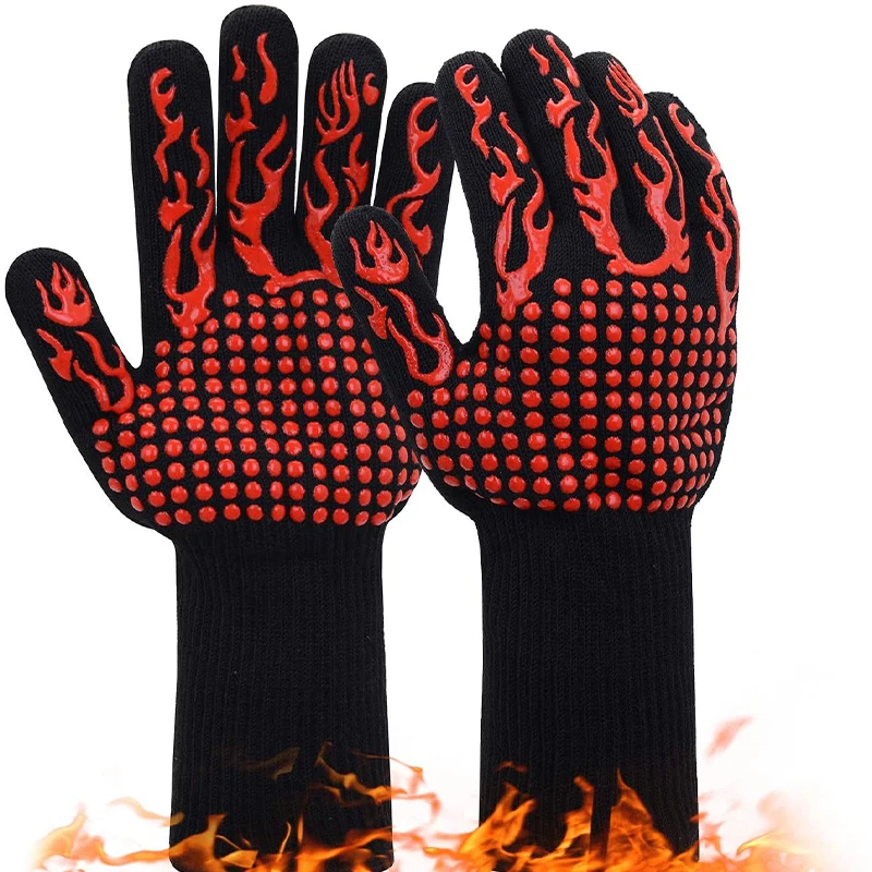 Fireman Fire Proof Firefighter Firefighting Rescue Gloves / Fire Resistant And Heat Insulation Gloves