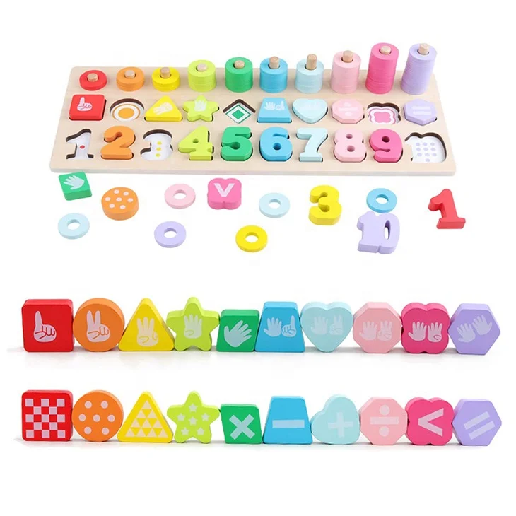 Wholesale custom montessori green boards math manipulatives game for children