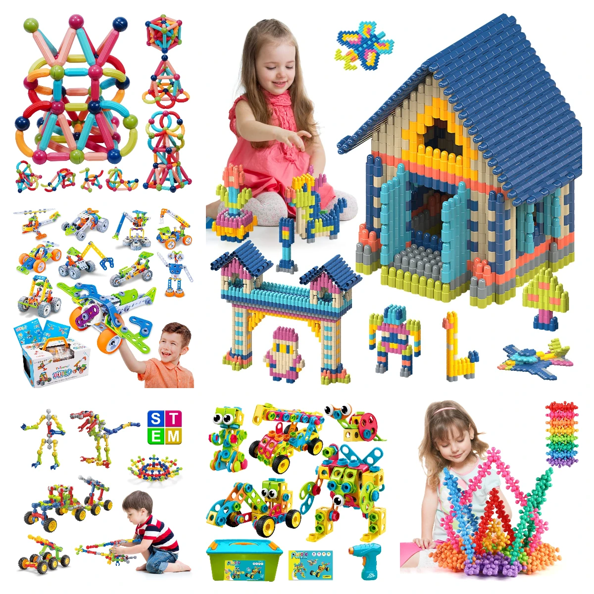 Montessori Kids Educational Toys STEM building blocks for kids