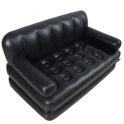 Best Selling Synthetic Leather Look Mattres 74' x 60' x 25' Multi-function 2 in 1 Inflatable Air Sofa Cum Bed