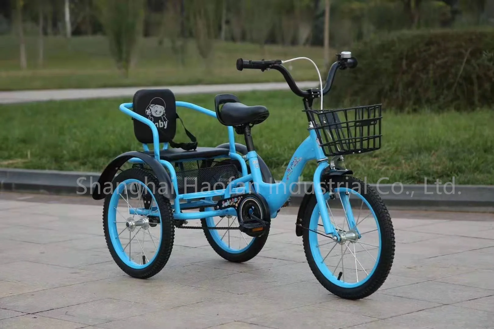 Best-selling 3 wheel tricycle double seat kids tricycle 16 inch bicycle for kids