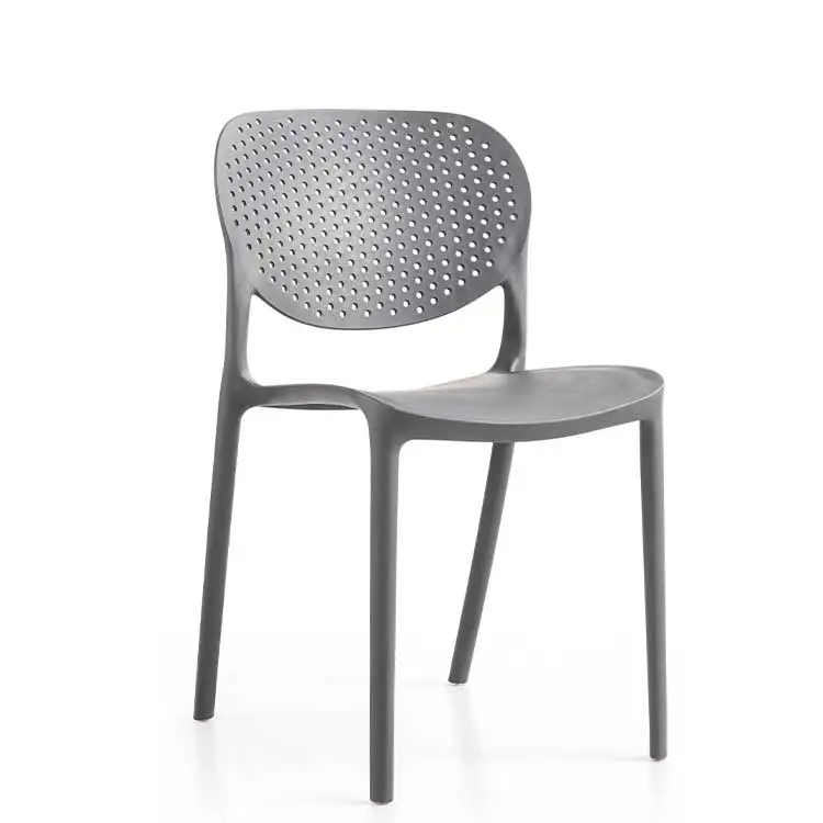 Wholesale Cheap Price Back Breathable Colorful Stackable outdoor leisure plastic dinner chair