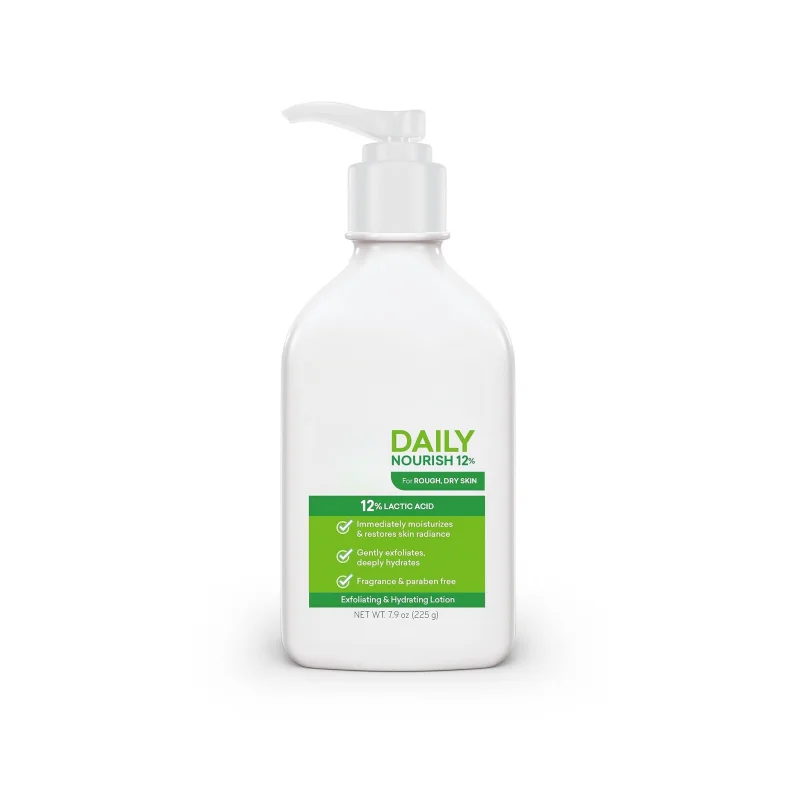 Amlactiin Moisturizing Lotion Daily Moisturizing Lotion for Dry Skin 12% Lactic Acid 2-in-1 Exfoliator Body Lotion 225g