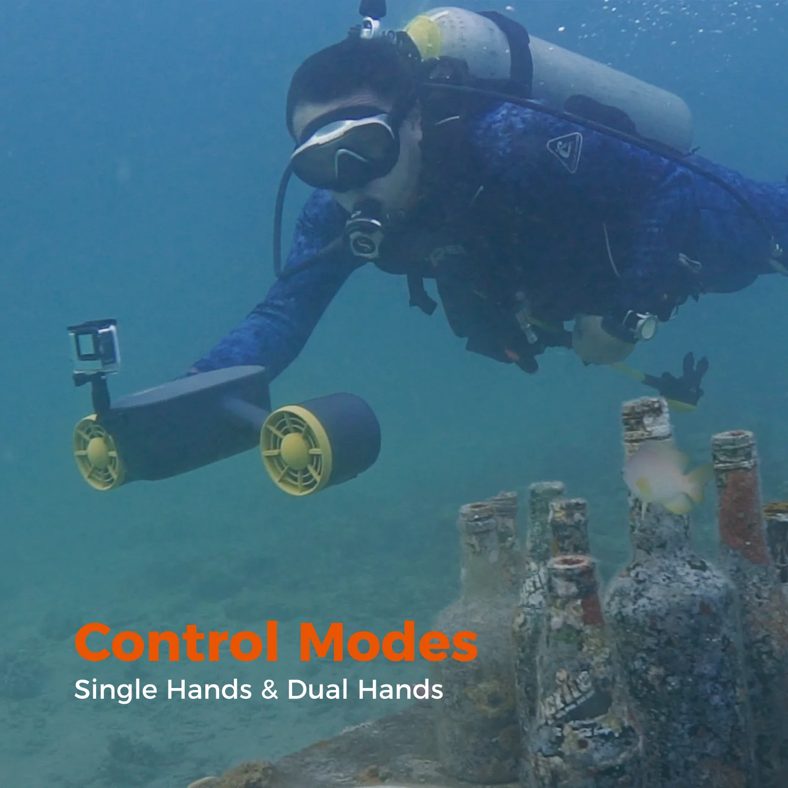 Geneinno S2 High Quality Mini Sea Scooter Electric Underwater Motor Depth Rating 30m For Divers