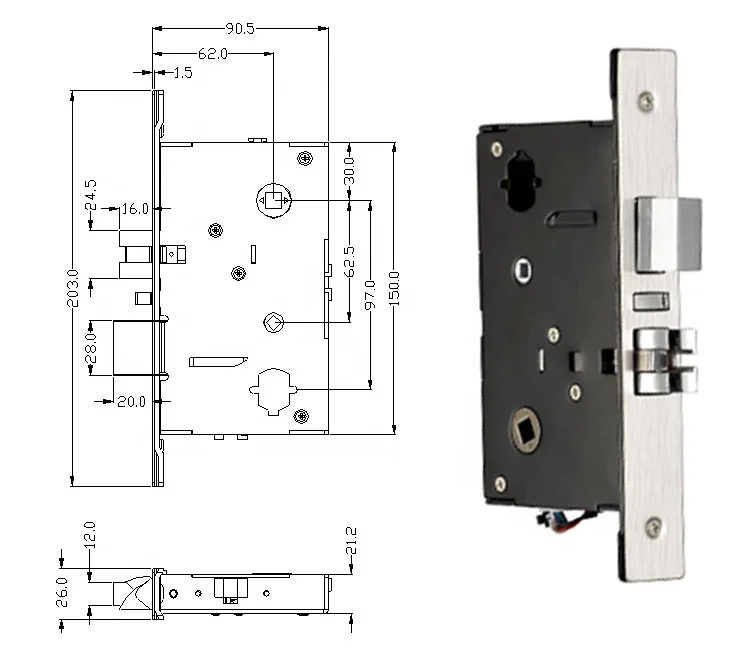 HOT Sale Newest Model Zinc Alloy Smart Door Lock With Free Hotel Door Lock System H-860