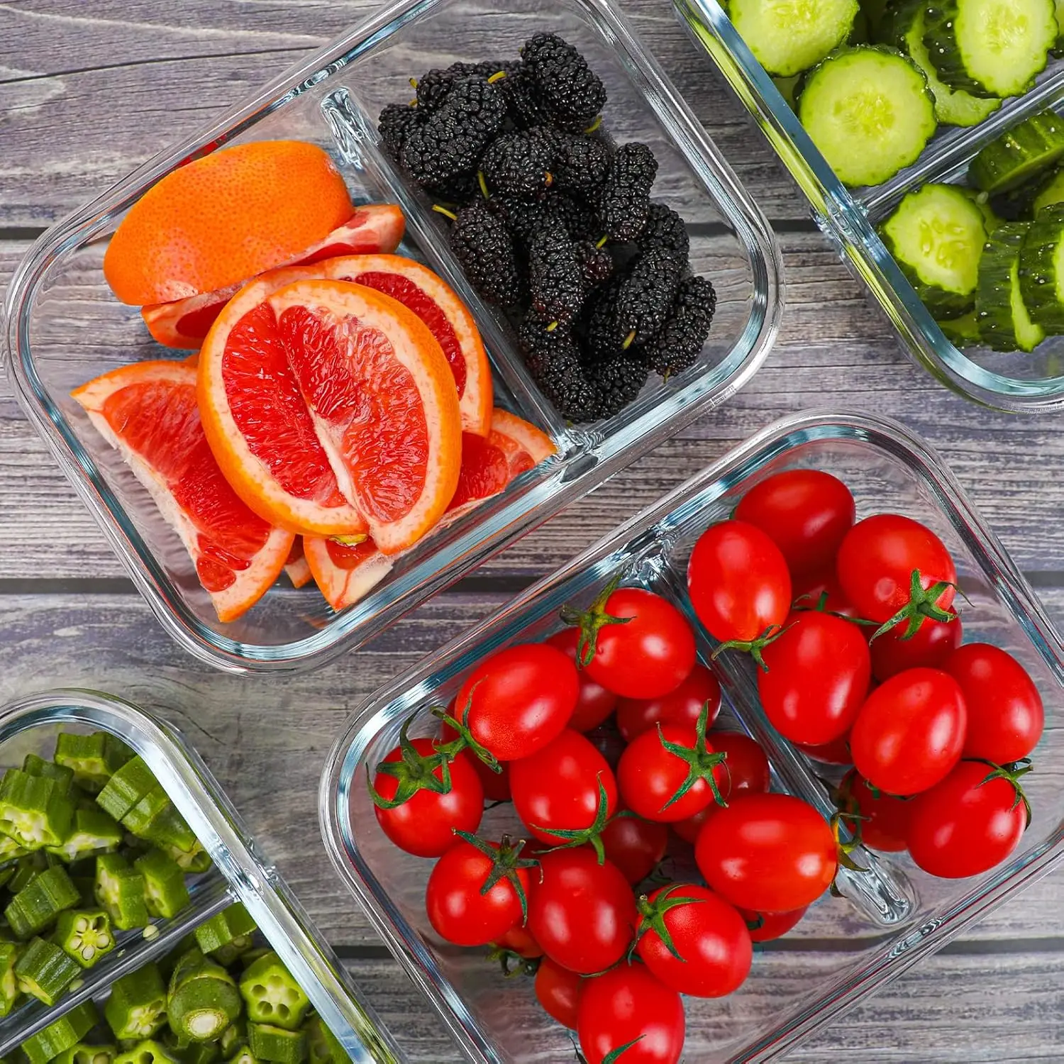36 oz Glass Food Storage Containers, Glass Meal Prep Containers with Lids, Airtight Glass Lunch Bento Boxes