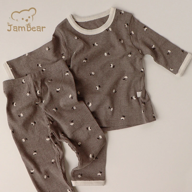  Jambear Органические Детские пробки для новорожденных пижама из органического хлопка комплект детской пижамы одежда малышей Детский костюм сна