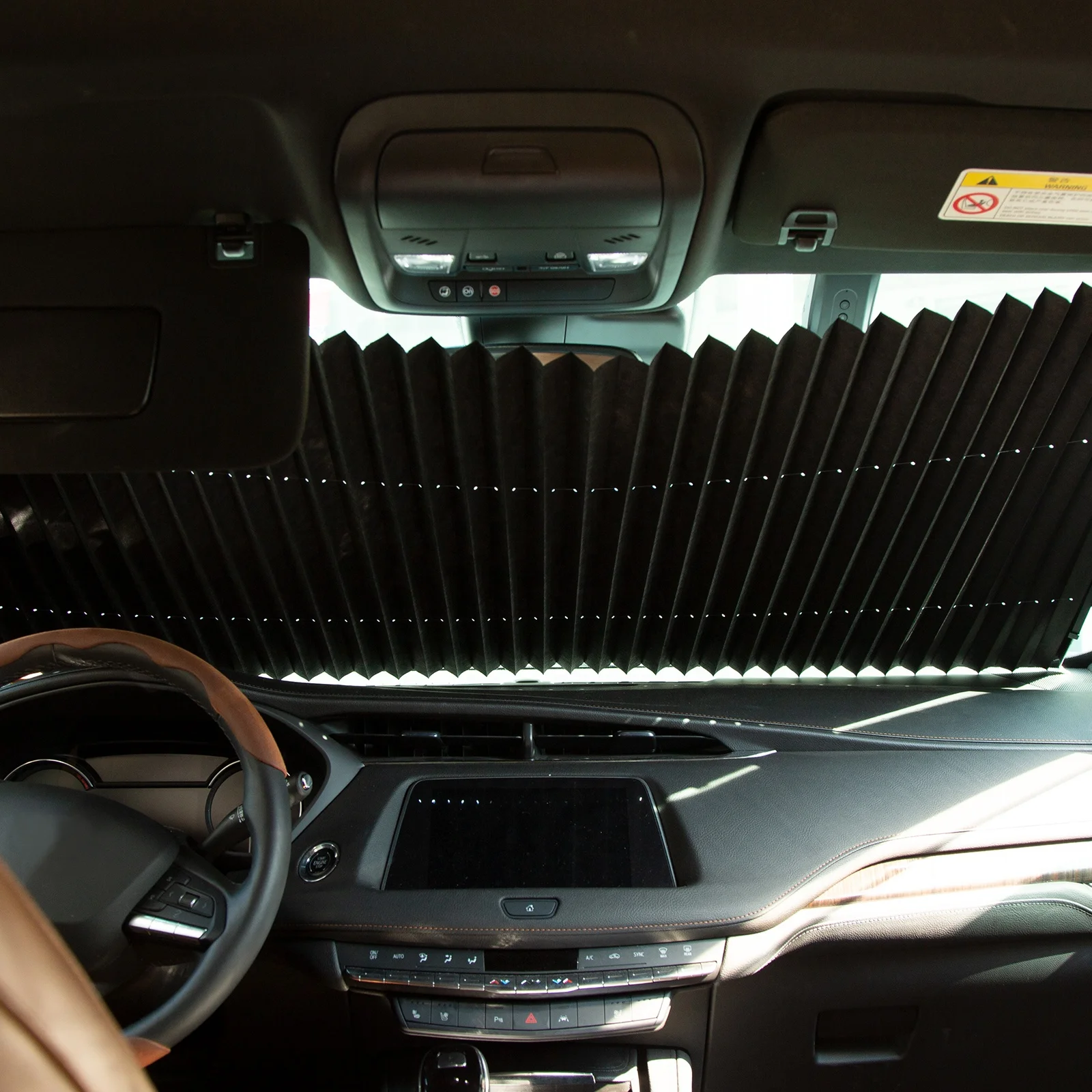 Sucked Sunshade Vehicle Retractable Car Curtain Uv Sun Visor Protect Easy Use Keep Cool Window Car Pleated Blind