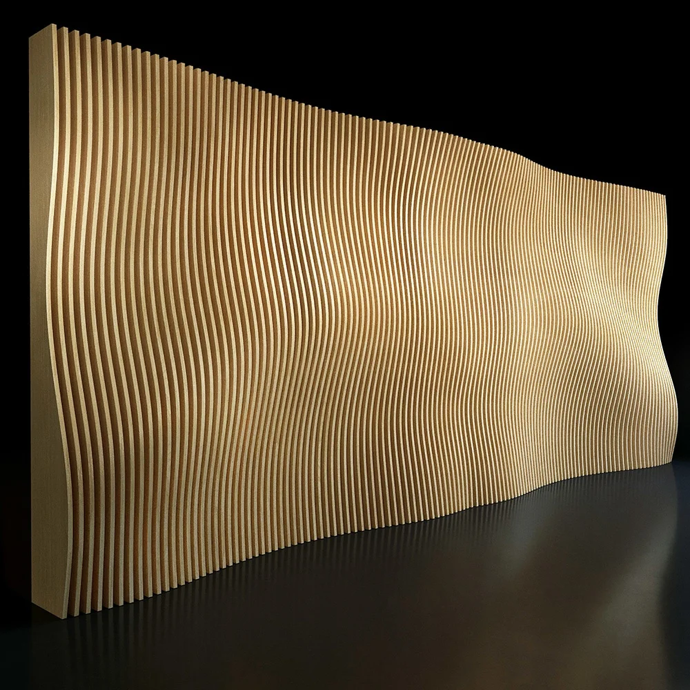 3d texture wave panel for hotel wall decoration