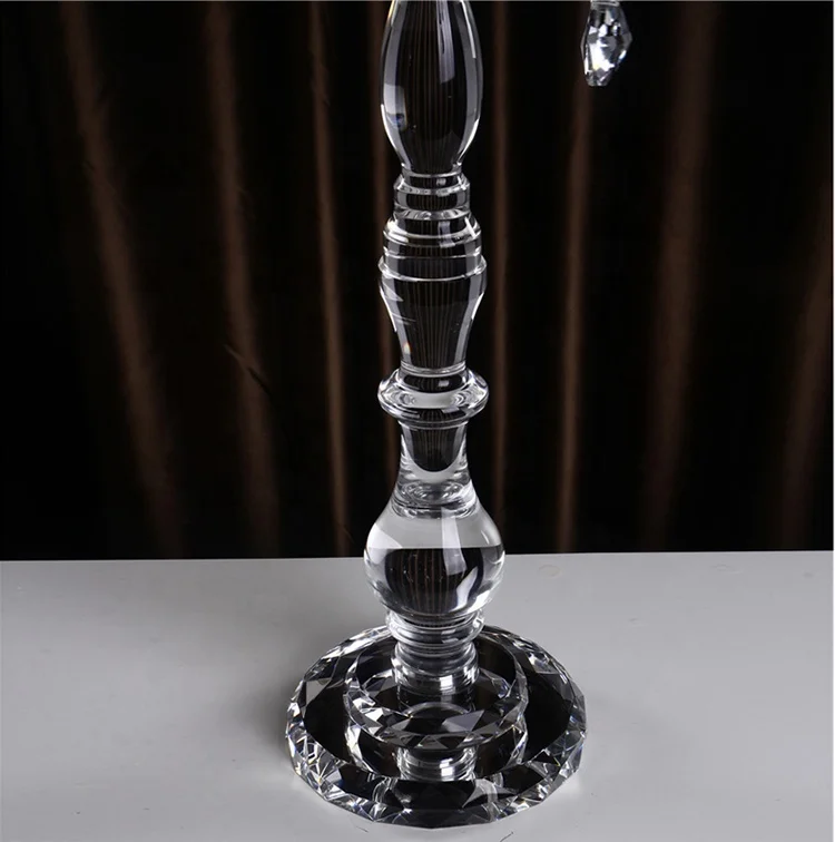 MH-ZT133 Hot Sale 5 Arms Wedding Crystal Candelabra Centerpieces Wholesale Crystal Candlestick