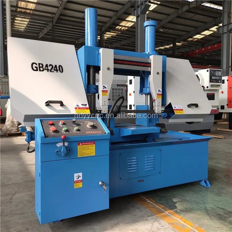 DHYY direct sales high speed band saw machine GB4240 double column band saw machine GB4240 hydraulic metal band saw machine