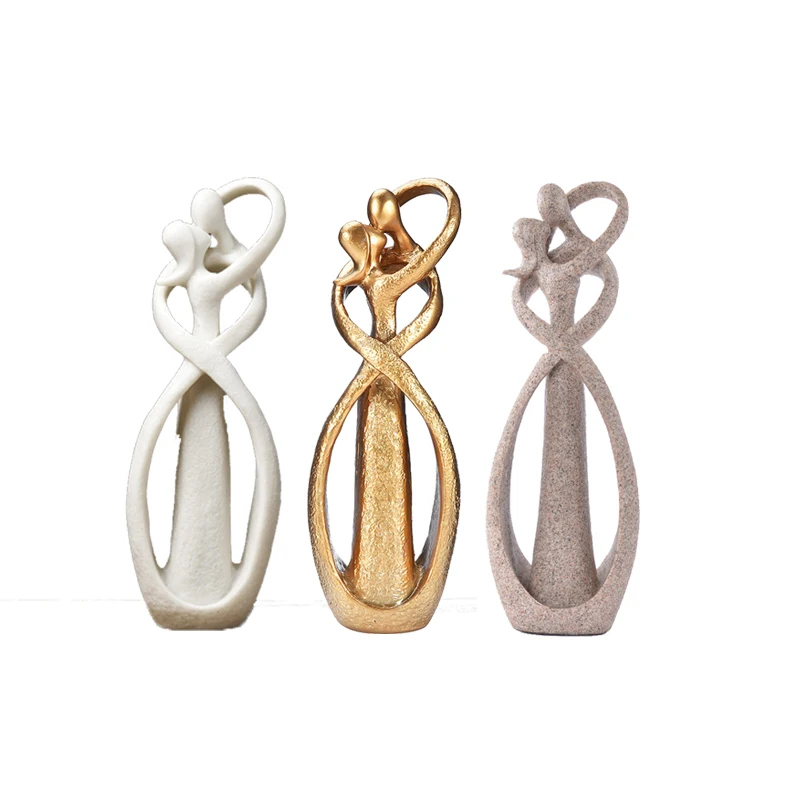 Resin handicraft decoration abstract figure sandstone creative art home decoration wedding holiday gifts