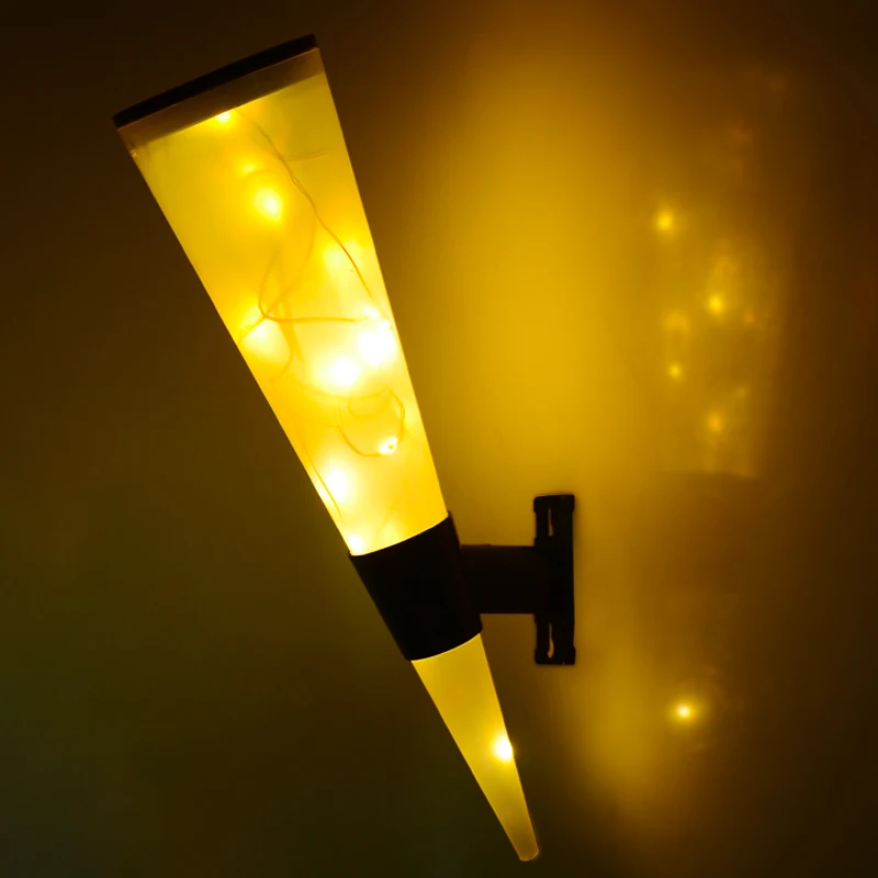 Solar Lamparas LED String Wall Mounted Light Mix Double Color Ice Cream Shape Lawn Lamps for Christmas Garden Thanksgiving Decor