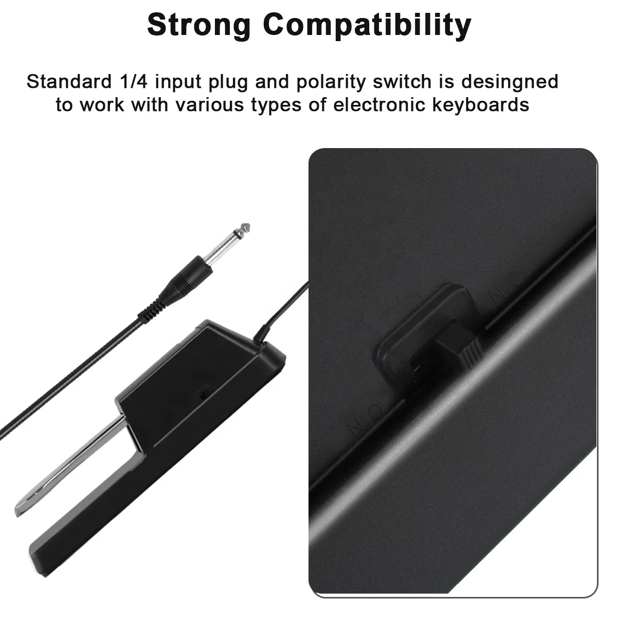 New Design non-slip single sustain pedal for piano electric keyboard foot pedal