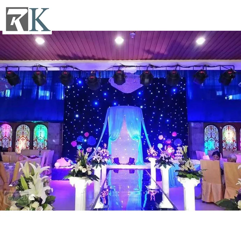 Blue and white Star curtain Wedding backdrop event