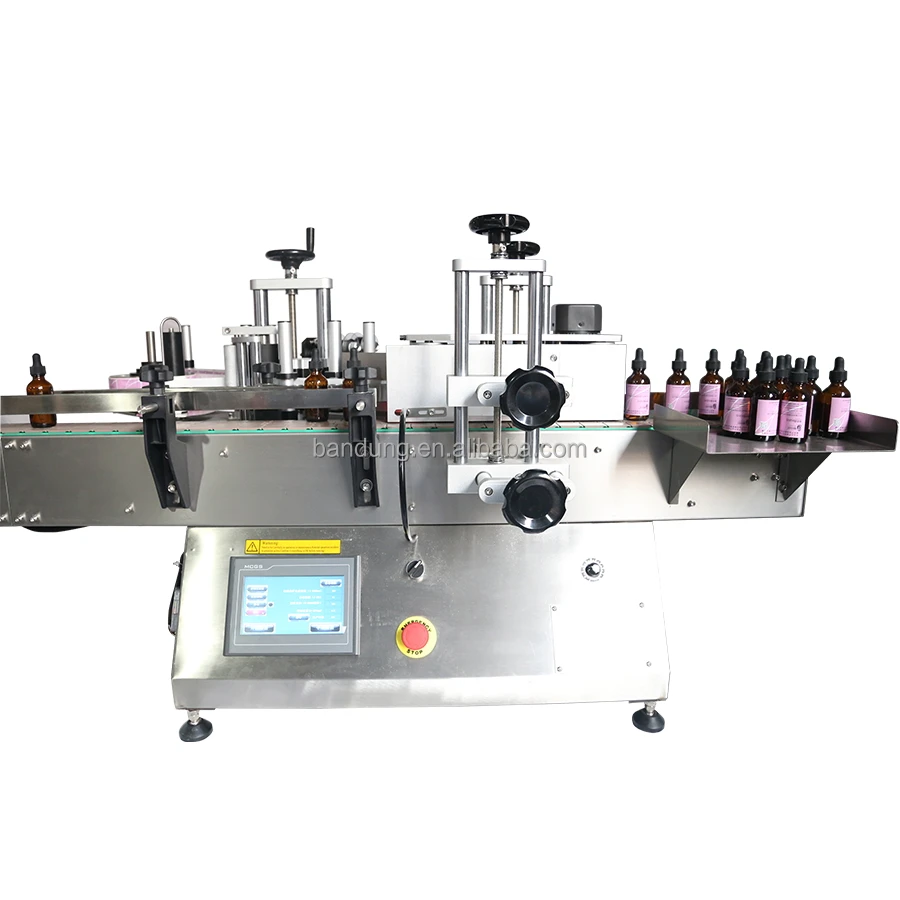 Small Business Tabletop Desktop Automatic 2 Heads Oil Juice Bottle Liquid Filling Capping Labeling Machine