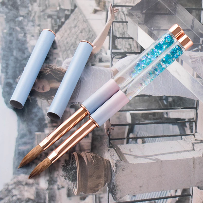 Top Quality Blue powder gradient coral quicksand liquid rod  supports customised