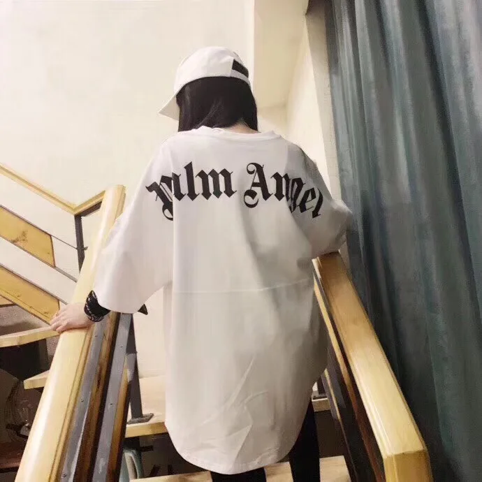 Men Women PA Streetwear Hip Hop Sanskrit Printing Phantom Letters Black Drop Shoulder Summer Youth Fashion Trend Tops T-shirt