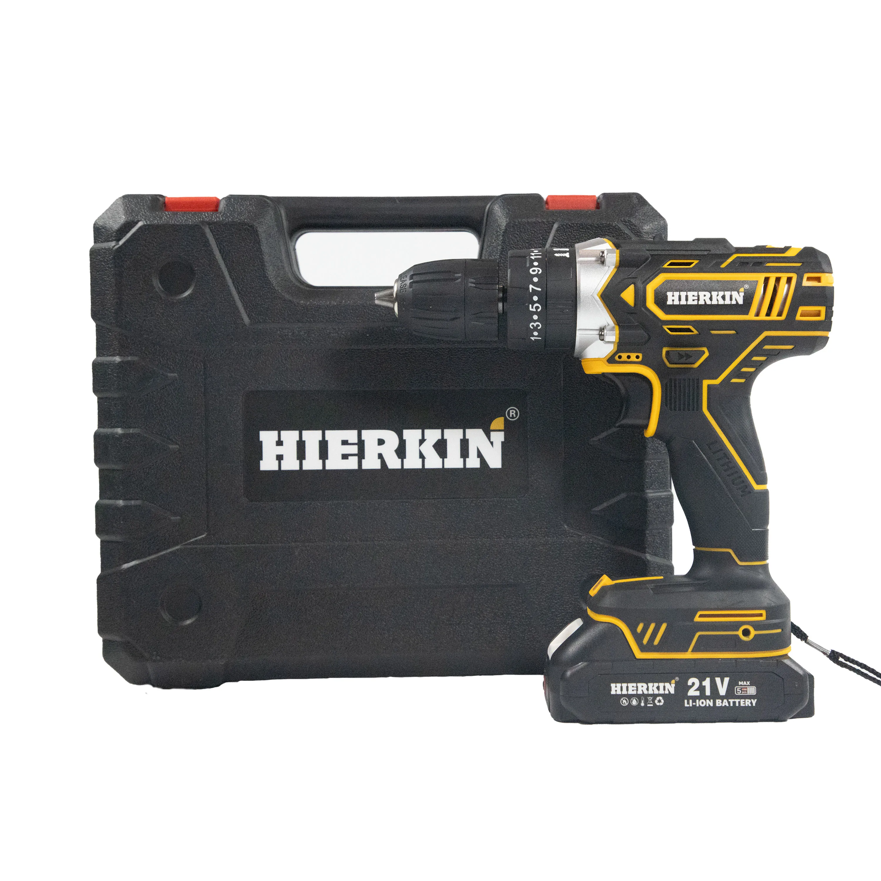 HIERKIN Powerful battery drill machinery tools power drills electric motor drilling machines drill bit taladros inalambricos