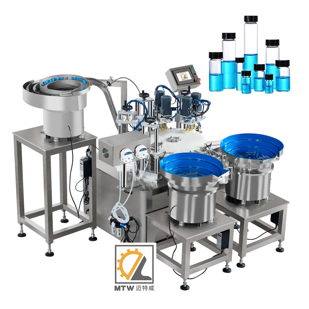 MTW Automatic monoblock vial cartridge oil tincture glass dropper  filling machine filler