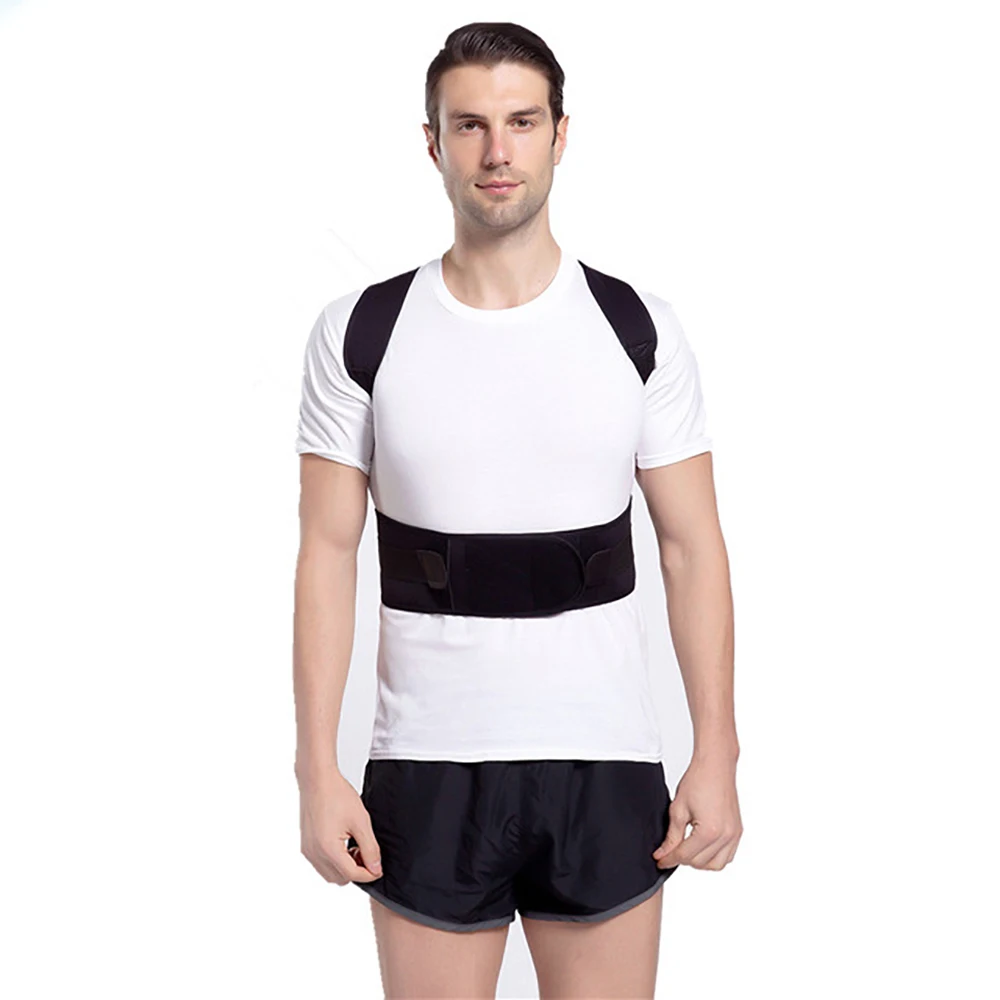 FDBRO Men Women Posture corrector Clavicle Back Support Brace Adjustable Elastic Belt Strap teens Humpback slouching Correction