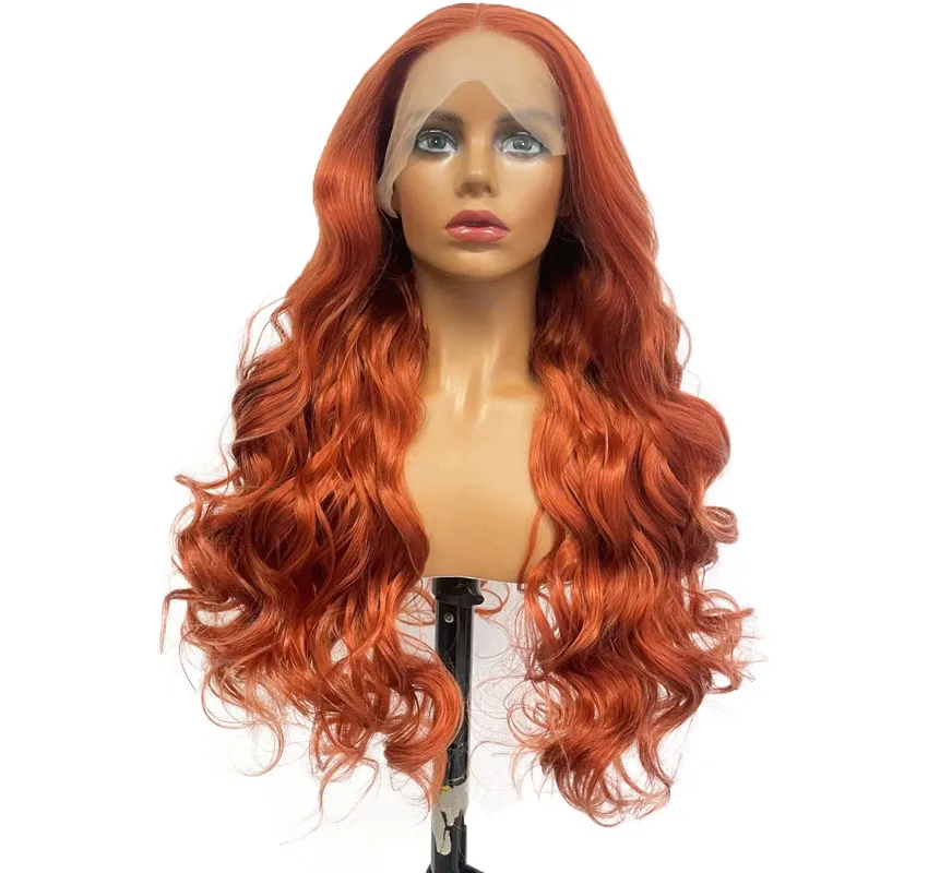 Wholesale vendor high fiber hd long natural curly 350 wholesale high quality heat resistant futura lace front synthetic hair wig
