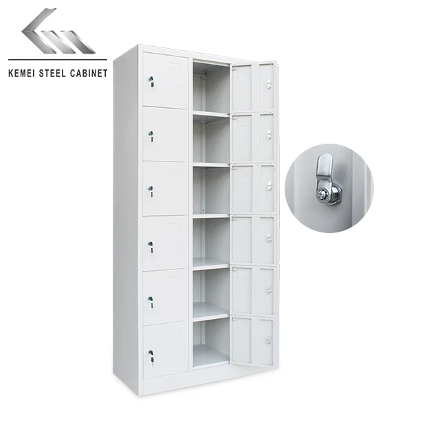 Customize Gym Locker 18 Doors Locker Storage Cabinet for School Iron Metal Wardrobe