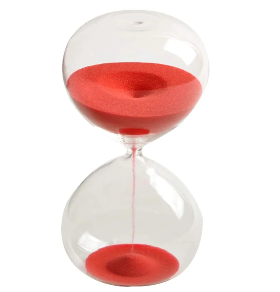 Unique Design transparent large and small 15 mins hourglass sand timer