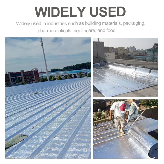 Duplex aluminum reflect PE bubble film Aluminum foil for roof insulation Radiation barrier Custom adhesive