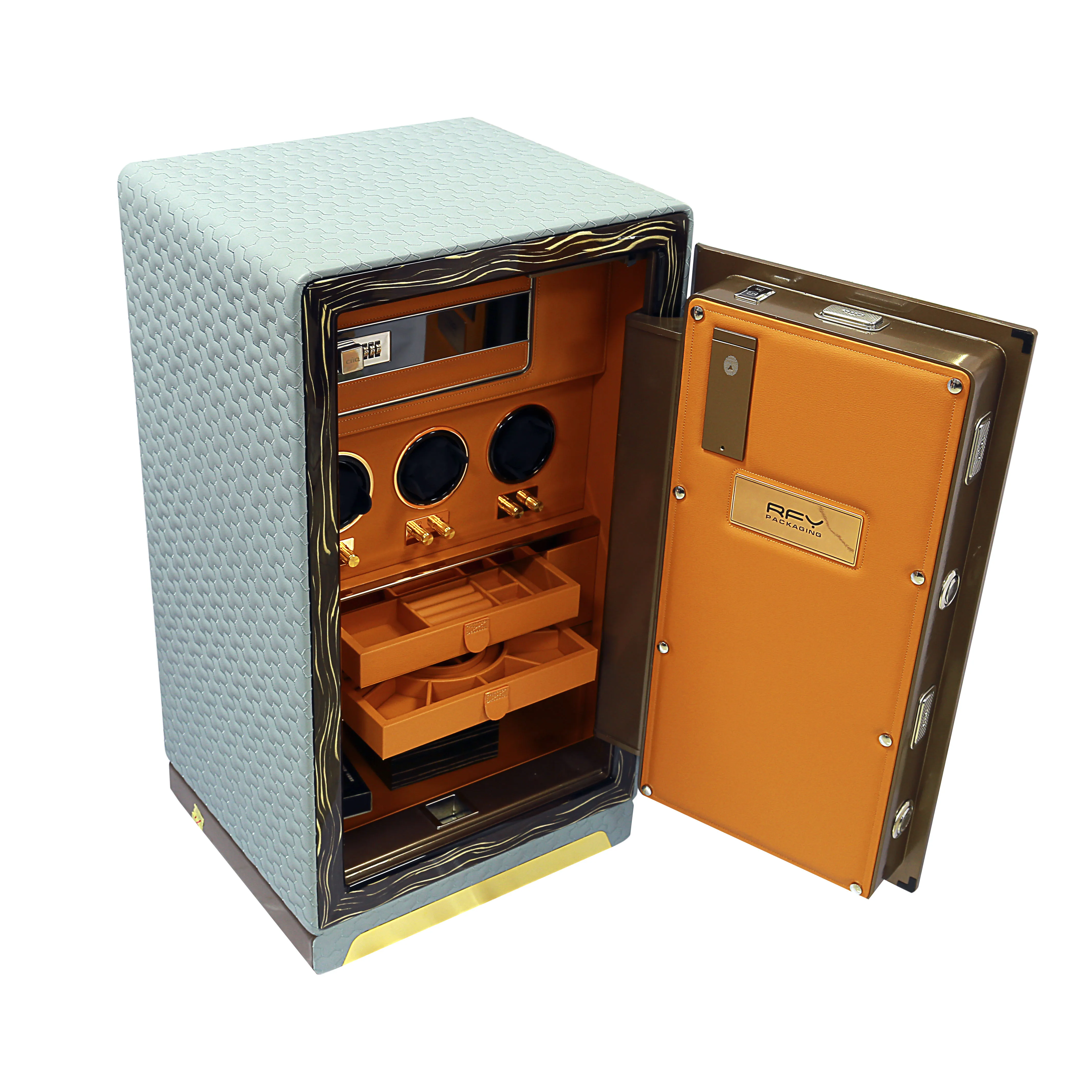 Безопасные Роскошные сейфы из натуральной кожи для ювелирных изделий, сейф для безопасности наличных