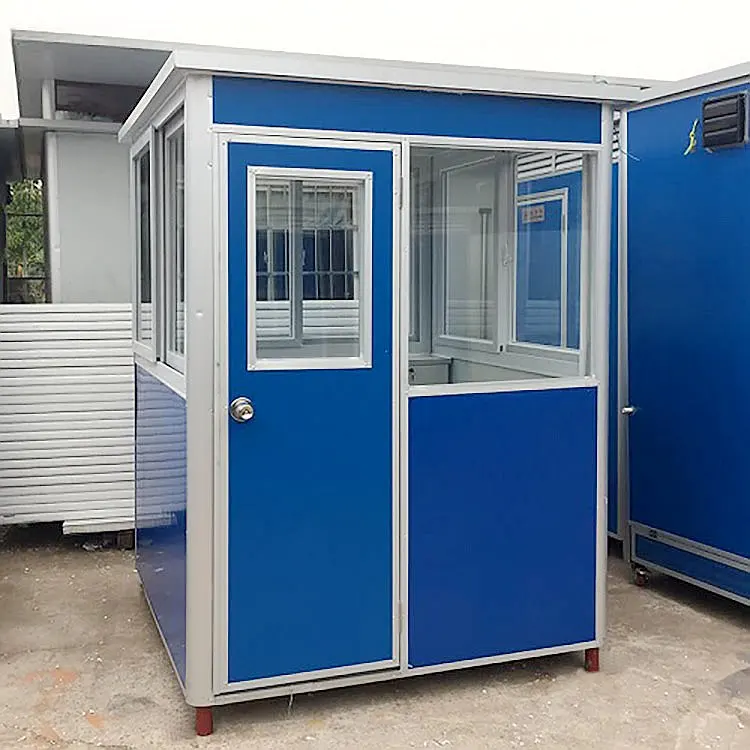 Color Steel Sandwich Panel Outdoor Security Guard Prefab Houses For Portable Kiosk Booths For Sale