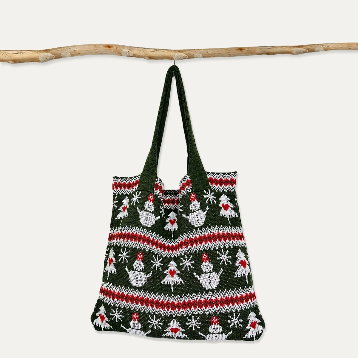 2024 на заказ, новый дизайн, шикарная модная легкая сумка на плечо, новогодняя елка, вязаная женская сумка-тоут ручной работы