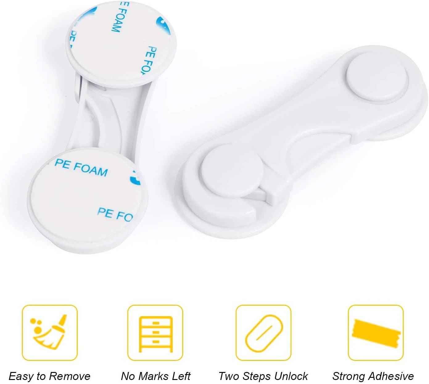 Kids Plastic Cabinet Lock Child Safety strap locks Drawer Door Cupboard Strap Safety Locks protect children from safe