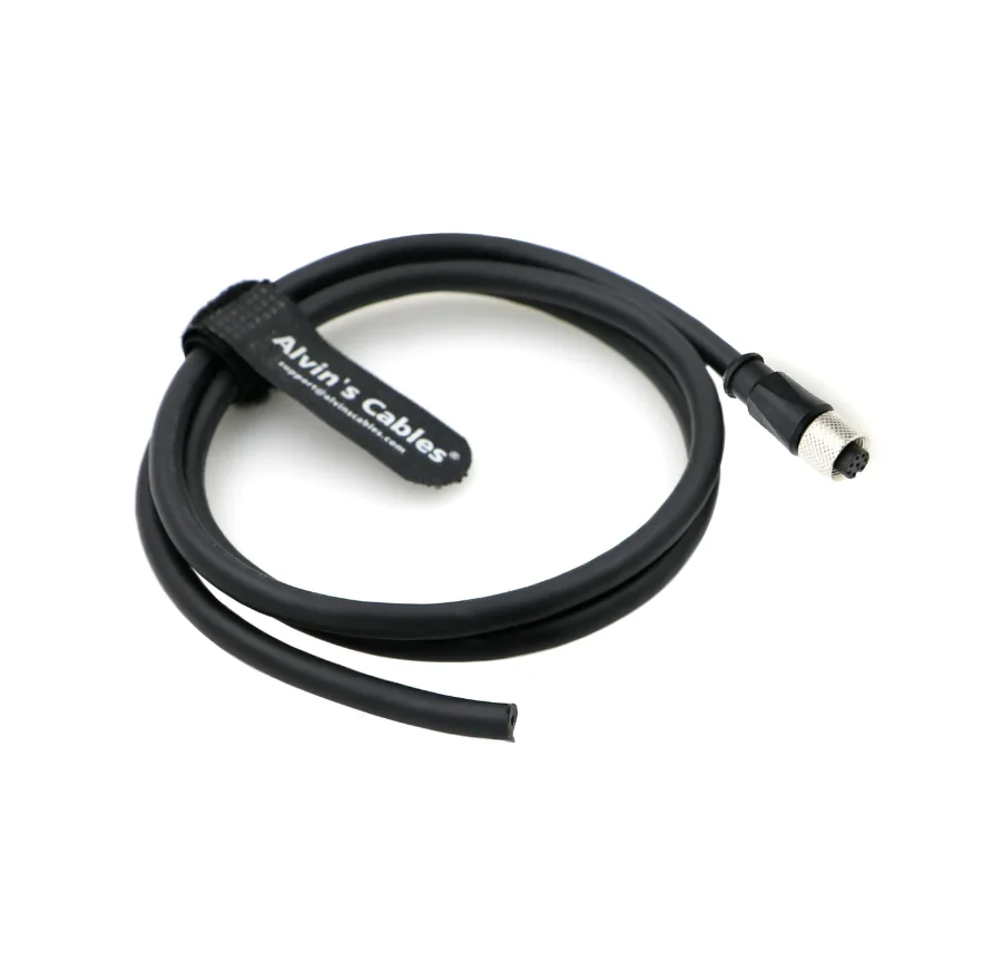 M12 Cable 8 Pin Female Aviation Socket Shielded Electrical Cable for Cognex, Industrial Device Network, Automation Control