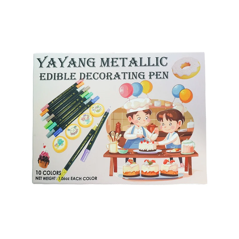 Mutil Colors Food Grade Shimmer Edible Pen Metallic Edible Markers for Cake Decoration