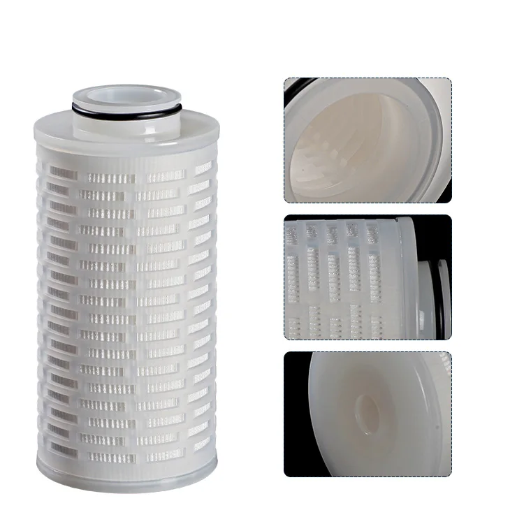 Hangzhou Darlly 131mm Industrial Filter PP Polypropylene Pleated 0.2 Membrane Absolute Filter Cartridges For Water