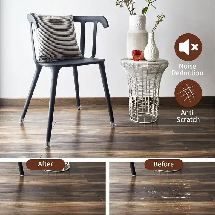 Silicone Chair Leg Floor Protectors With Felt Chair Leg Covers For Hardwood Floors