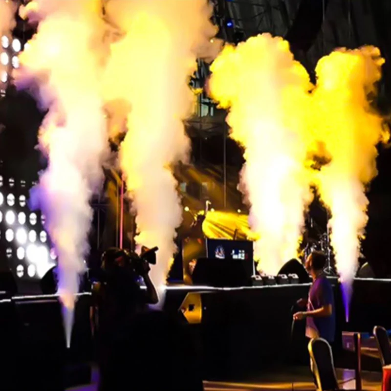 250W Single Pipe Digital DMX Control Multi-Angle LED Smog Maker CO2 Fog Machine with 5 m Air Pipe for Stage Club Concerts