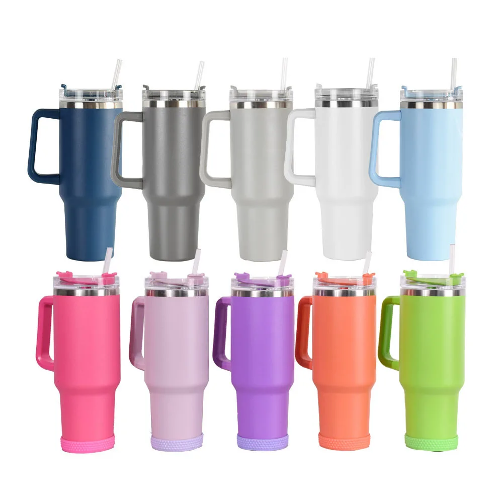 Custom Logo Ice Blaster Cup BPA Free Stainless Steel Thermal Tumblers Car Cup with Handle