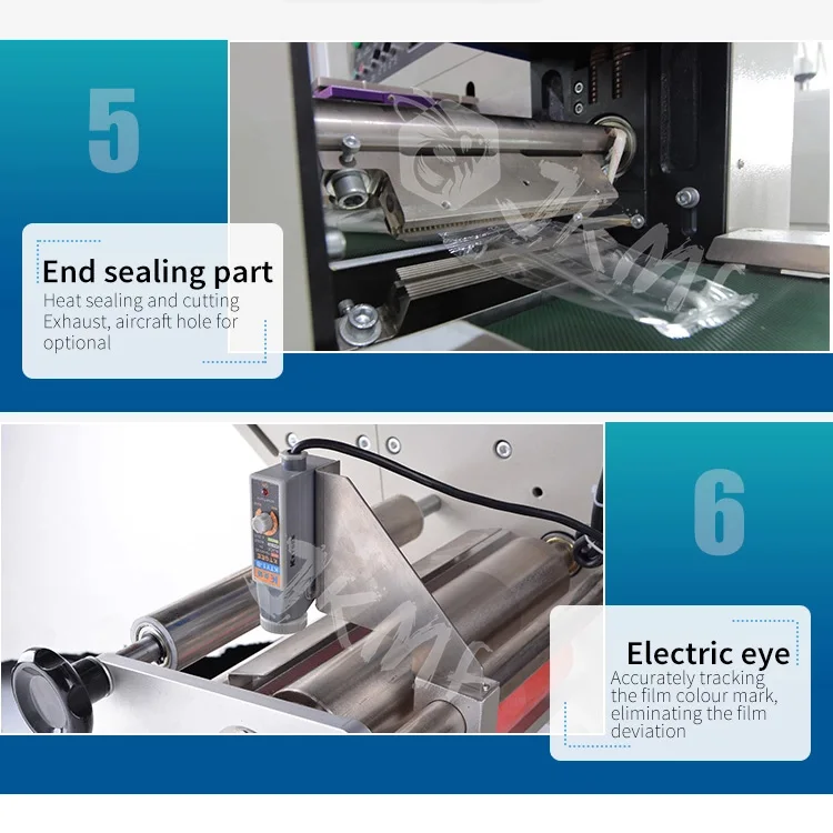 Automatic Pillow Wrapping Machine Flow Type Wrap Packing Machine Multi Purpose Flow Sugar Cubes Packaging Machine