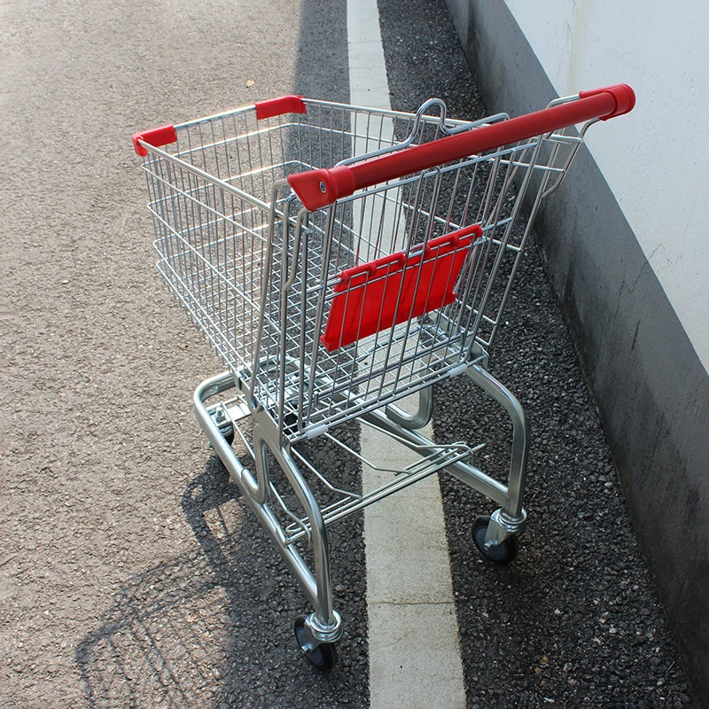 Kainice metal trolley for super market grocery shopping cart personalized single baskets unfoldable shopping trolley cart