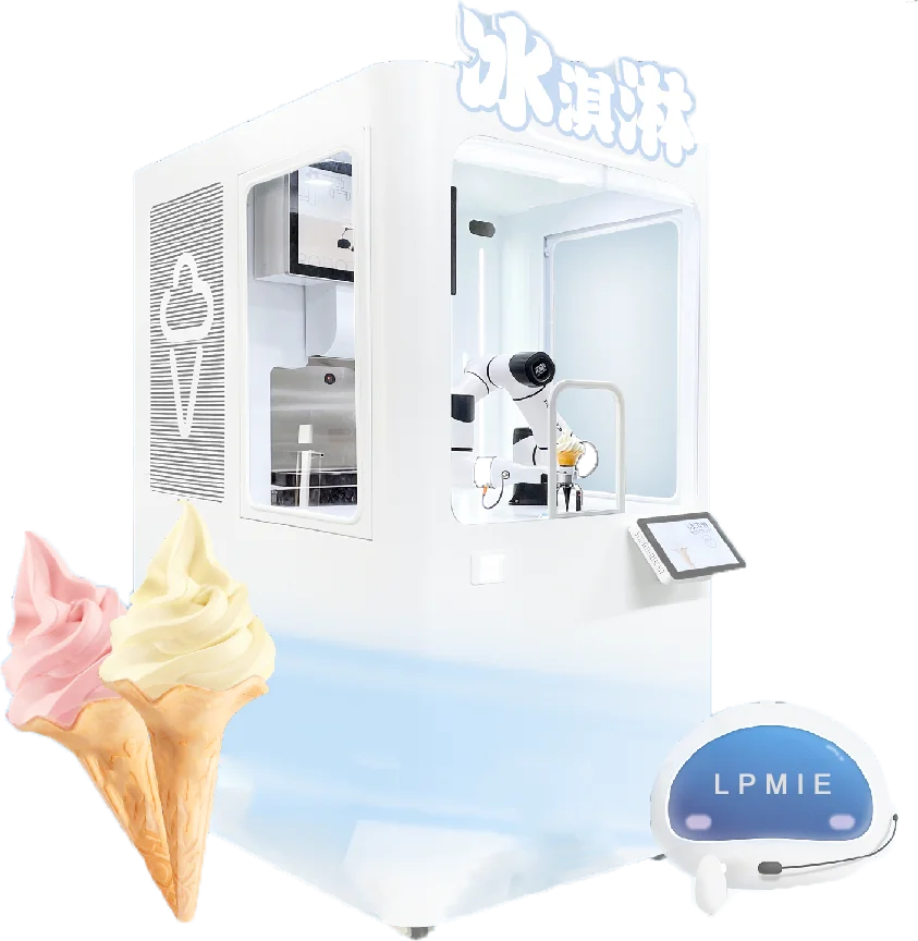LPMIE Advanced 24 hours Robot Ice Cream Vending Machine Intelligent Robot Vending Machine for Park Shopping Mall Resort