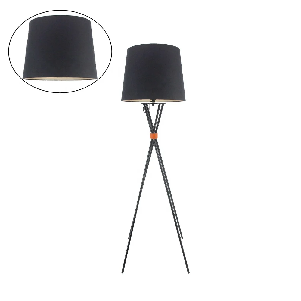 Colorful Lamp Shade Metal Fabric  Base Arc Indoor tripod floor lamp