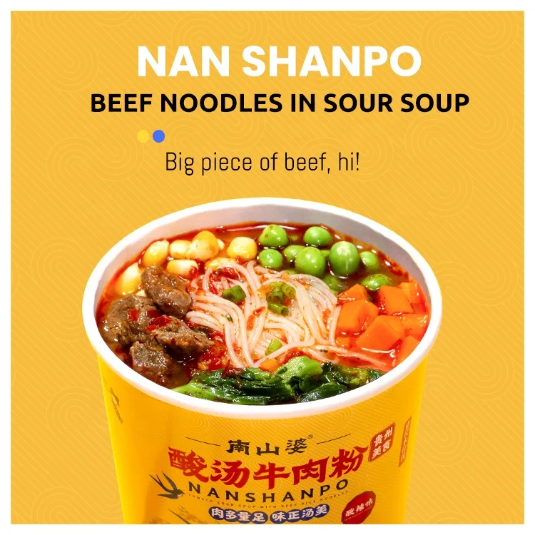 NANSHANPO Free sample food ramen low calorie instant bowl type  noodles chinese instant noodles