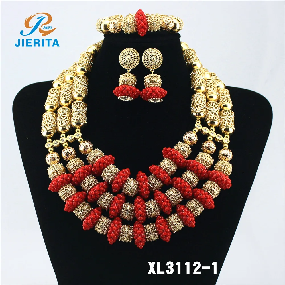 XL2132 Handmade boutique Gold and sliver color crystal fashion jewelry sets
