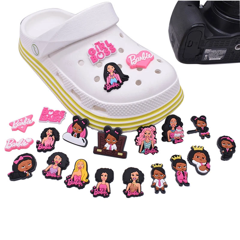 Новый мультфильм горячая Распродажа любовь босс малыш дизайнерская розовая девочка Кроксы обувь талисманы ПВХ для Сандалии Croc поиск alikes обувь аксессуары