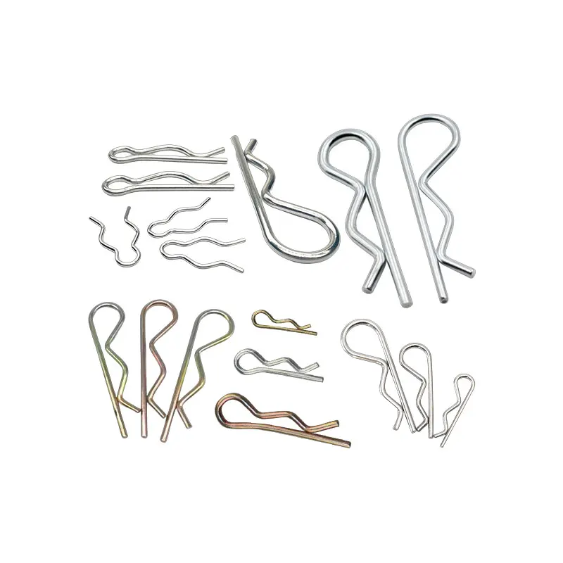 Pins Durable Custom Stainless Steel 4mm 12mm Fasteners Electroplated R-Shaped Split Pins