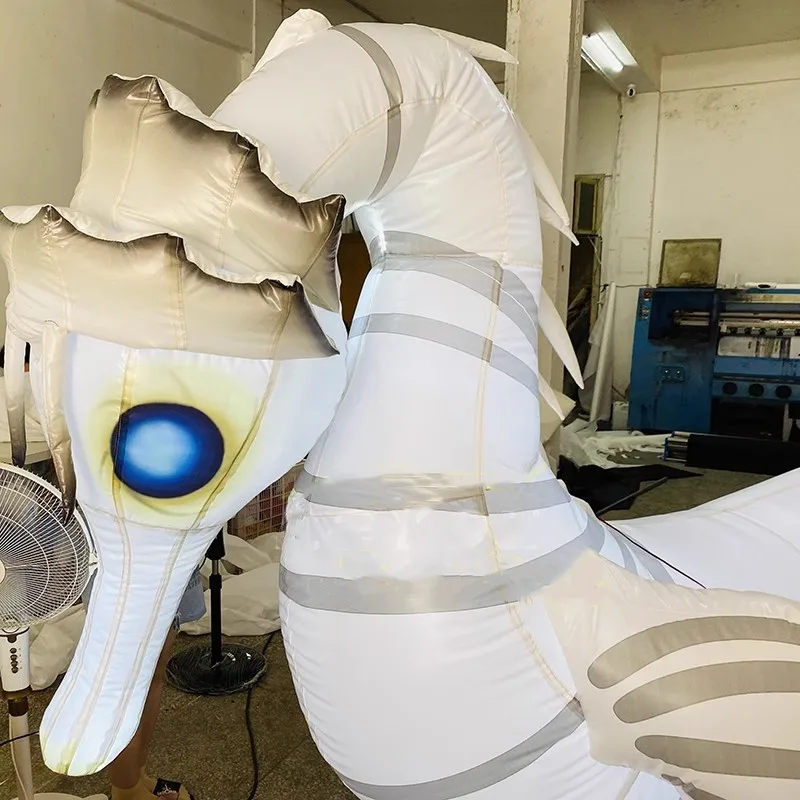 Hot Sale Giant Inflatable Seahorse Walking Suits,Led Lighted Inflatable Sea Horse Costume For Advertising
