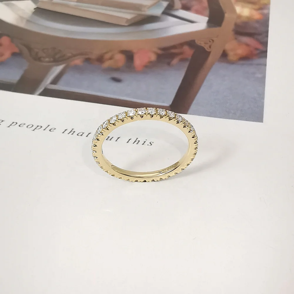 Wholesale Luxury Design 14K Solid Gold Ring With Natural Diamond Rings Women Jewelry For Gift Fine Jewelry