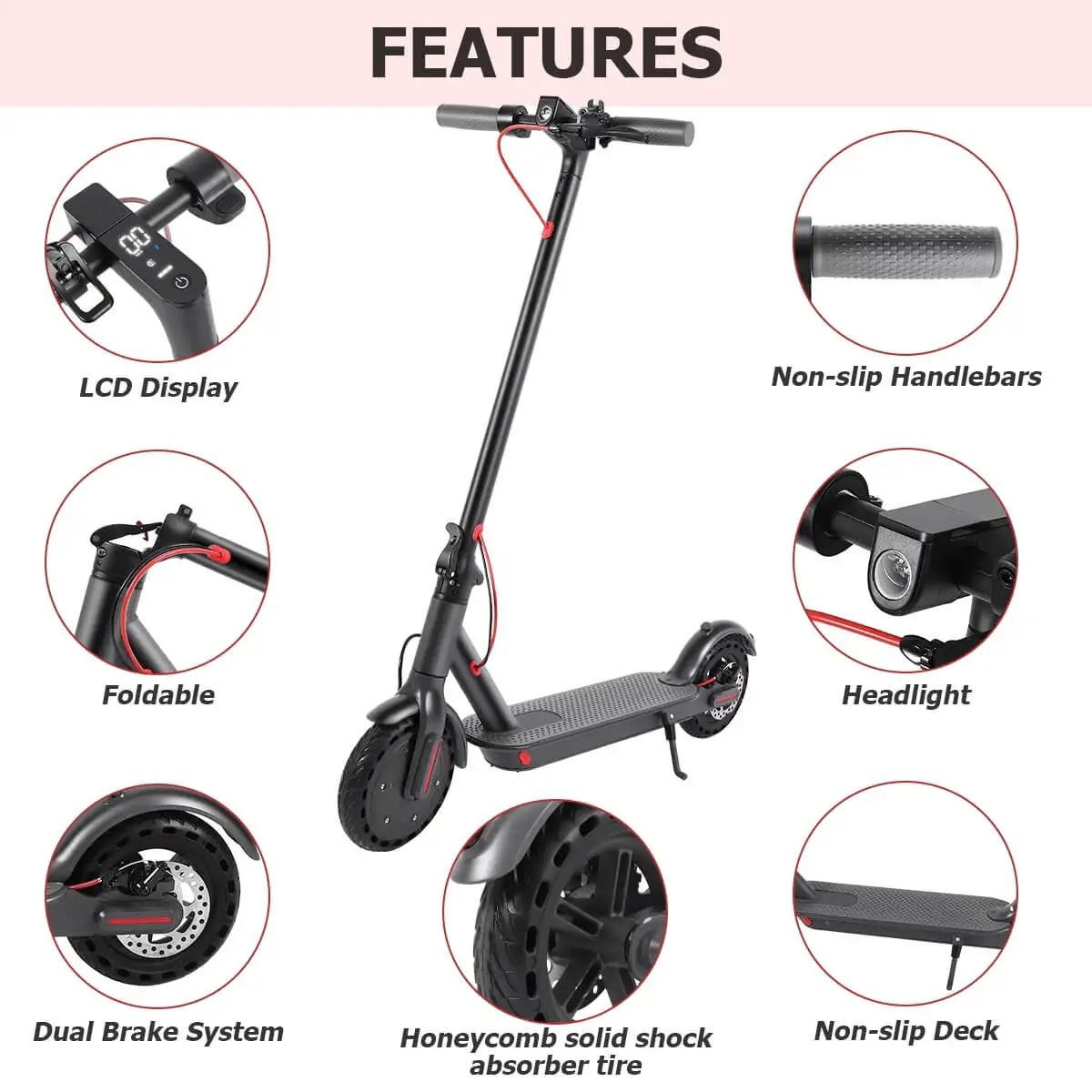 Hot Selling 8.5 Inch With 350W Powerful Motor 36V 7.5AH Battery CE And ROHS Electric Scooter